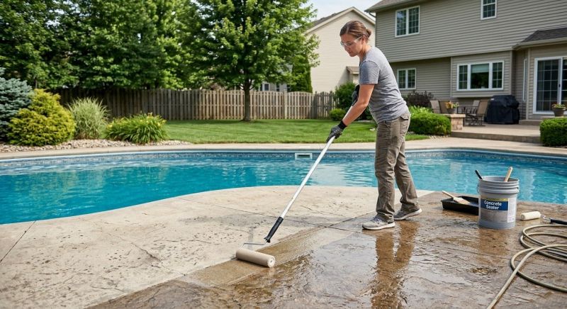 Pool Patio Sealing in Gig Harbor, WA