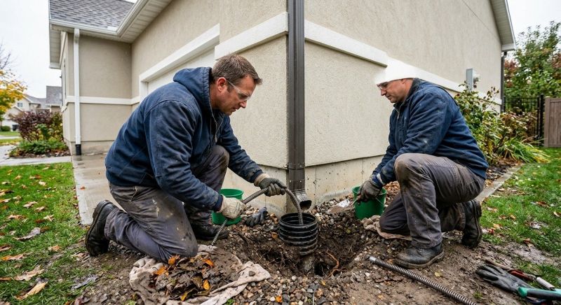 Downspout Blockage Removal in Frederick, MD